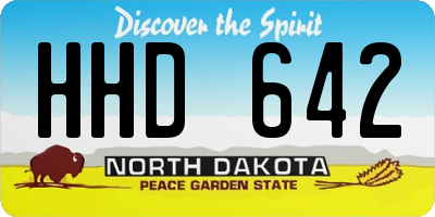 ND license plate HHD642