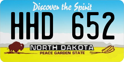 ND license plate HHD652