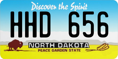 ND license plate HHD656