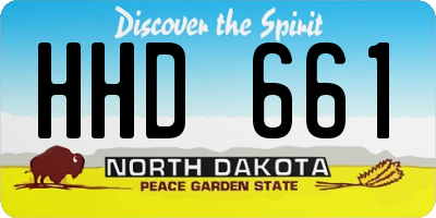 ND license plate HHD661