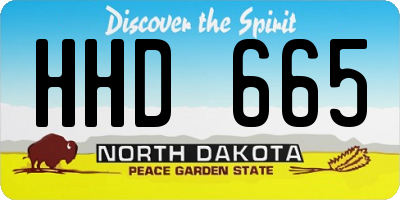 ND license plate HHD665