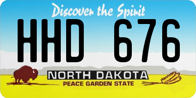 ND license plate HHD676