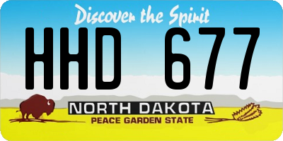 ND license plate HHD677