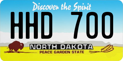 ND license plate HHD700