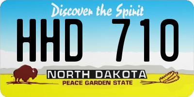 ND license plate HHD710