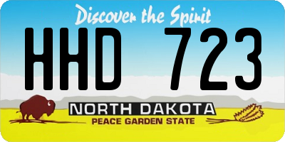 ND license plate HHD723
