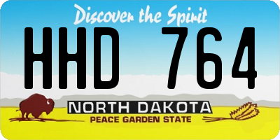 ND license plate HHD764