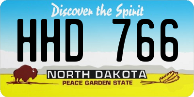 ND license plate HHD766