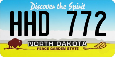 ND license plate HHD772