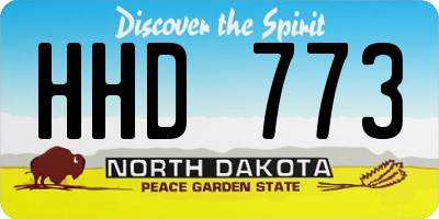 ND license plate HHD773