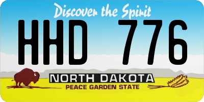 ND license plate HHD776