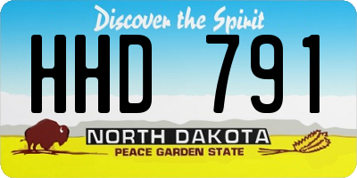 ND license plate HHD791