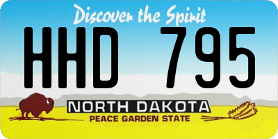 ND license plate HHD795