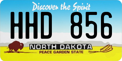 ND license plate HHD856