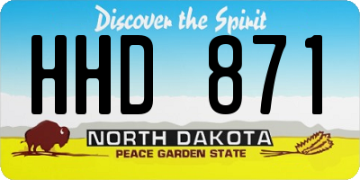ND license plate HHD871