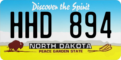 ND license plate HHD894