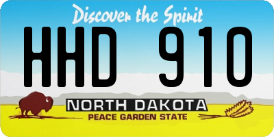 ND license plate HHD910