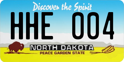 ND license plate HHE004
