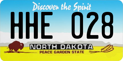 ND license plate HHE028