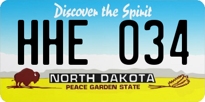 ND license plate HHE034
