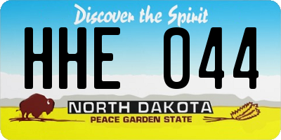 ND license plate HHE044