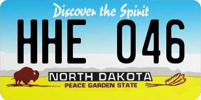 ND license plate HHE046