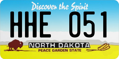 ND license plate HHE051
