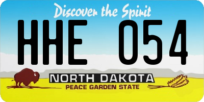 ND license plate HHE054