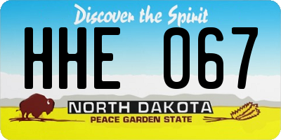 ND license plate HHE067