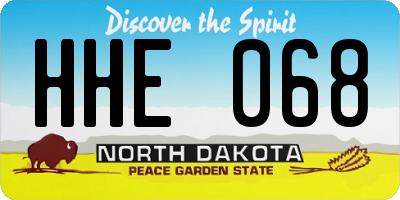 ND license plate HHE068