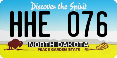 ND license plate HHE076