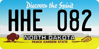 ND license plate HHE082