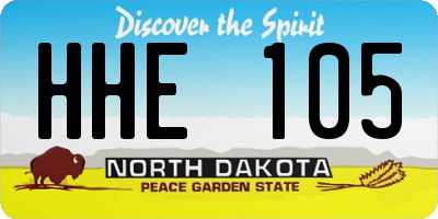 ND license plate HHE105