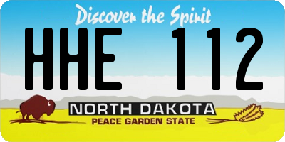 ND license plate HHE112