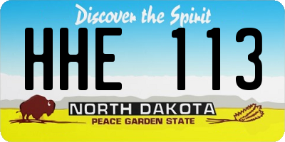 ND license plate HHE113