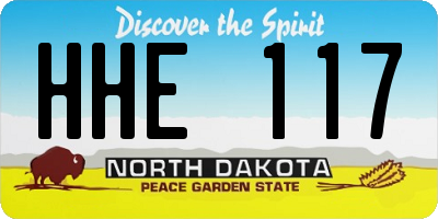ND license plate HHE117