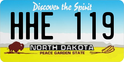 ND license plate HHE119
