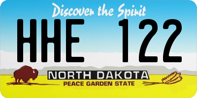ND license plate HHE122