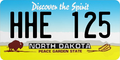 ND license plate HHE125