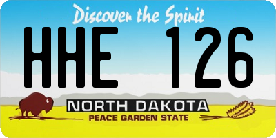 ND license plate HHE126