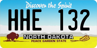 ND license plate HHE132
