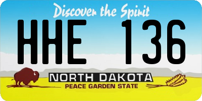 ND license plate HHE136