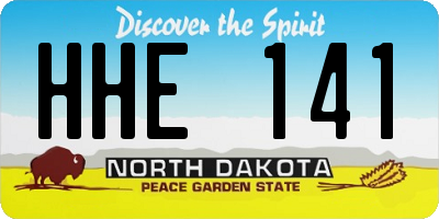 ND license plate HHE141