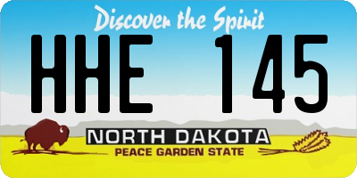 ND license plate HHE145