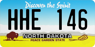 ND license plate HHE146