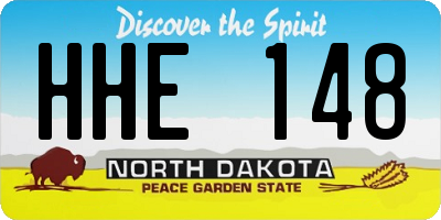 ND license plate HHE148