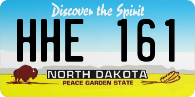 ND license plate HHE161