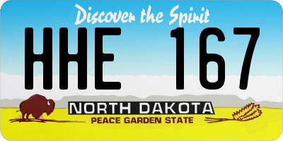 ND license plate HHE167