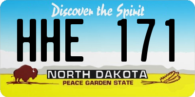 ND license plate HHE171