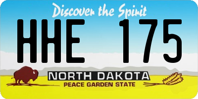 ND license plate HHE175